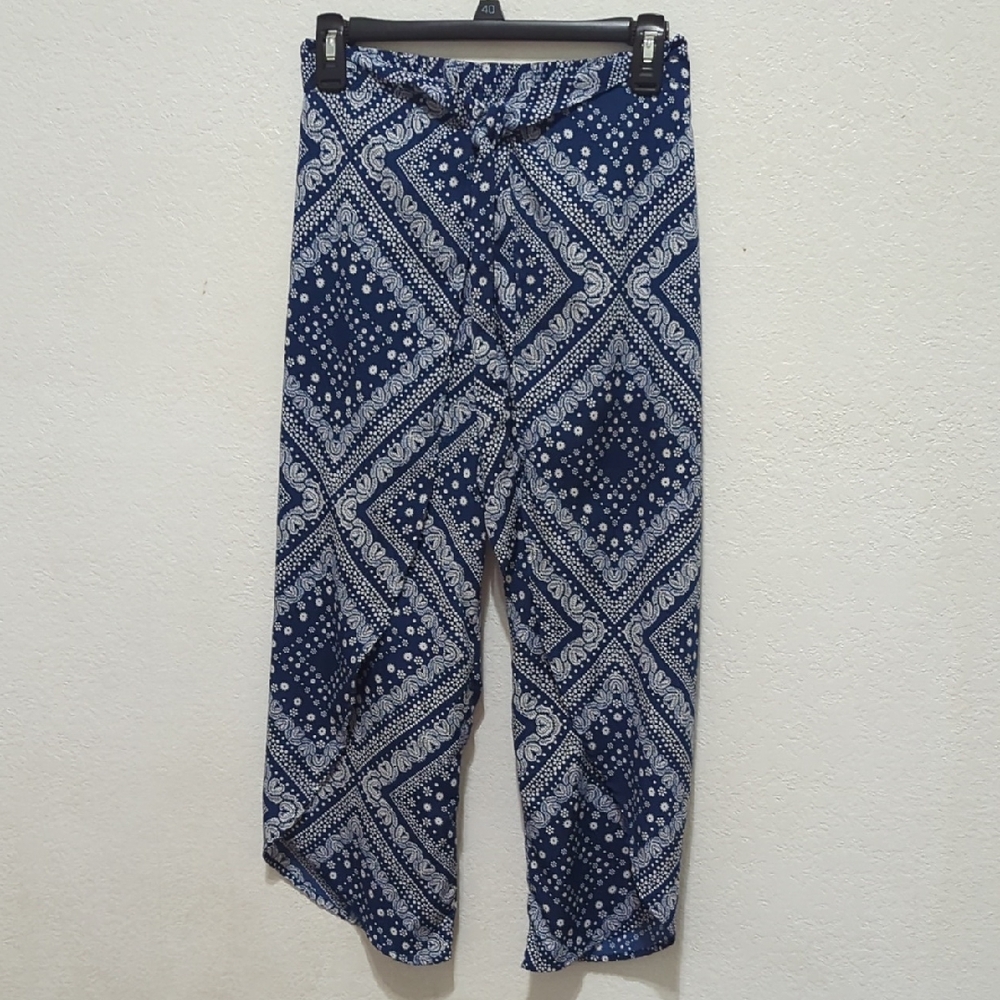 Japna Kids Navy and White Floral Pants